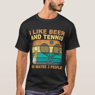 T-shirt tennis joueur tennis raquette tennis bière de tenn