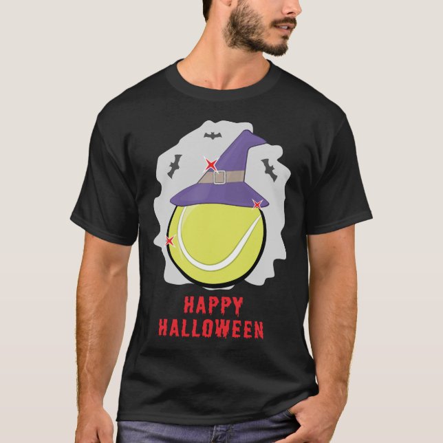 T-shirt Tennis joyeux Halloween - Drôle (Devant)