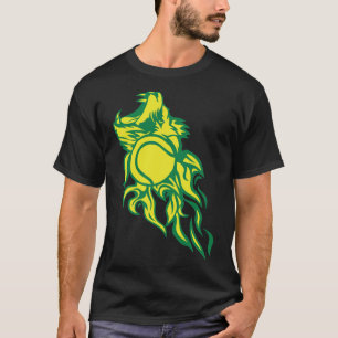 T-shirt tennis lion flamme fire logo rugit sauvage Lowe 12