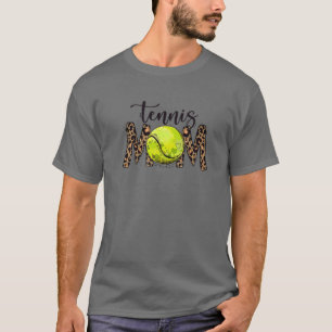 T-shirt Tennis Maman Leopard Funny Tennis Maman Fête des M