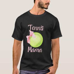 T-shirt Tennis Maman Mama Pink Bow Coquette Preppy esthéti