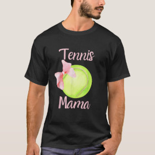T-shirt Tennis Maman Mama Pink Bow Coquette Preppy esthéti