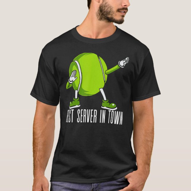 T-shirt Tennis Meilleur Serveur Dans Le Sport De Ville Jou (Devant)