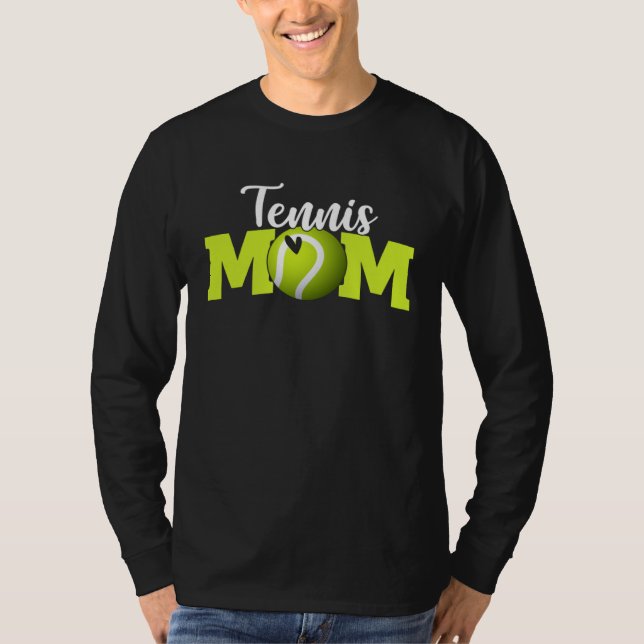 T-shirt Tennis Mom Cute Letter Print Women Cute Mother's D (Devant)