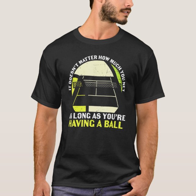 T-shirt Tennis Net Ball Citation Pun Sportsman Player Coac (Devant)