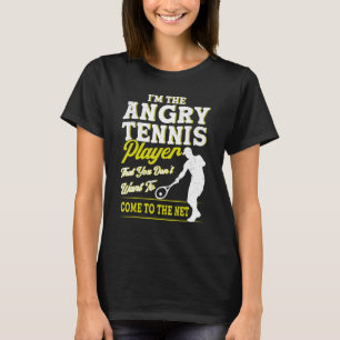 T-shirt Tennis Net Ball Raquettes Joueur de tennis Entraîn