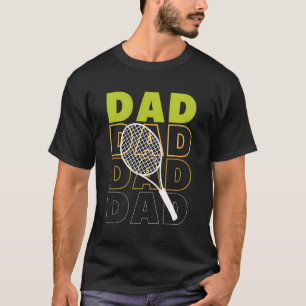 T-shirt Tennis Papa Retro Vintage Funky Lecteur de Tennis