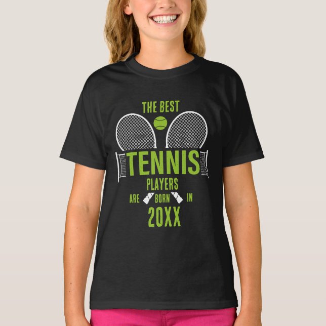 T-shirt Tennis personnalisé Naissance Anniversaire (Devant)