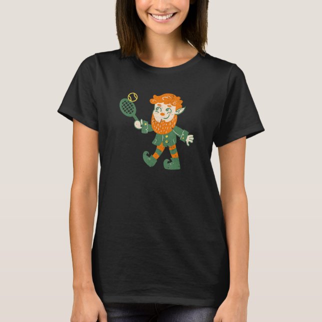 T-shirt Tennis Player Funny St Patricks Day Sports Irish S (Devant)