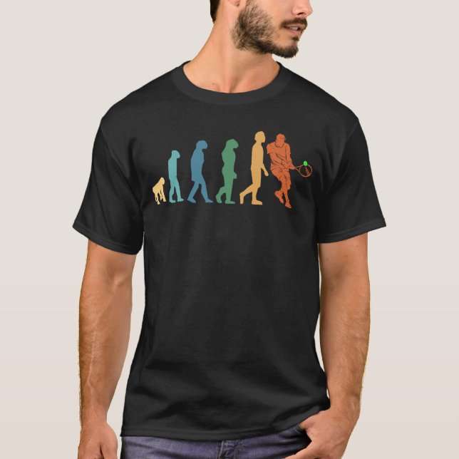 T-shirt Tennis Player Retro Evolution Tennis (Devant)