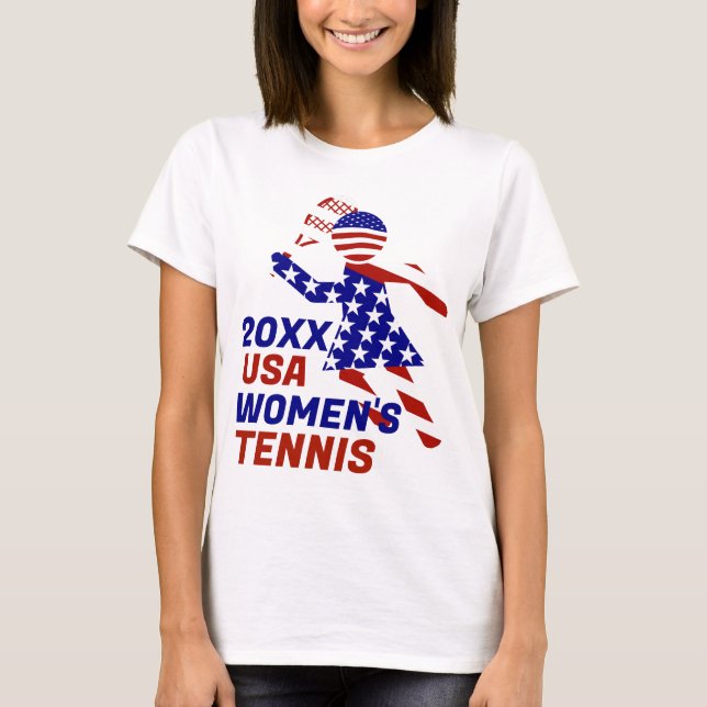 T-shirt TENNIS POUR FEMMES Patriotiques (Devant)
