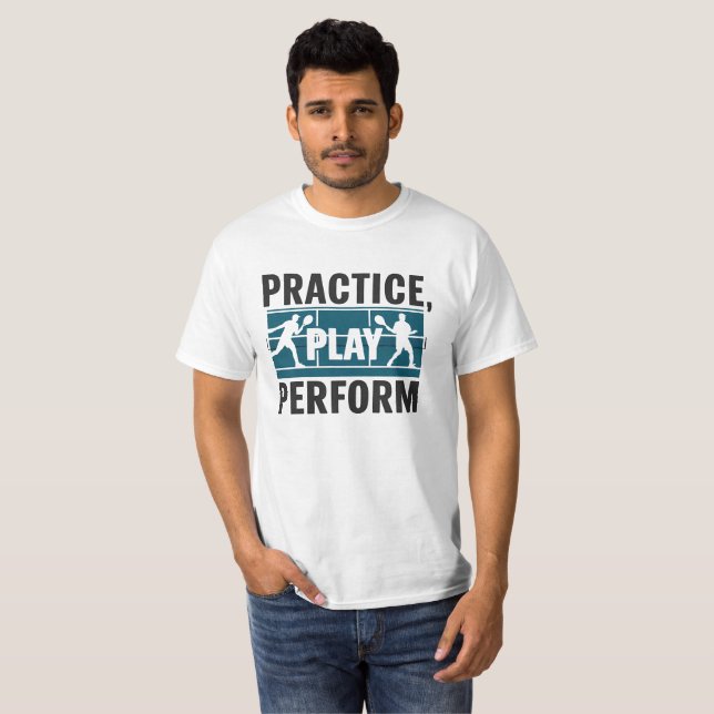 T-shirt Tennis - Practice play perform (Devant entier)