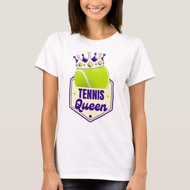 T-shirt Tennis Queen - Style court pour Racket Royals (Devant)