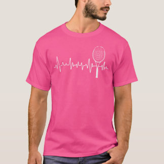 T-shirt Tennis Racket Pulse Heartbeat - Ekg Tournament Spo