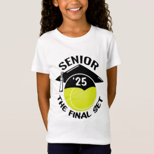 T-Shirt Tennis Senior 2025 Le dernier set Graduation Cap