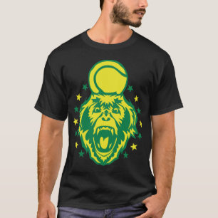 T-shirt tennis singe monkey logo sport club balle