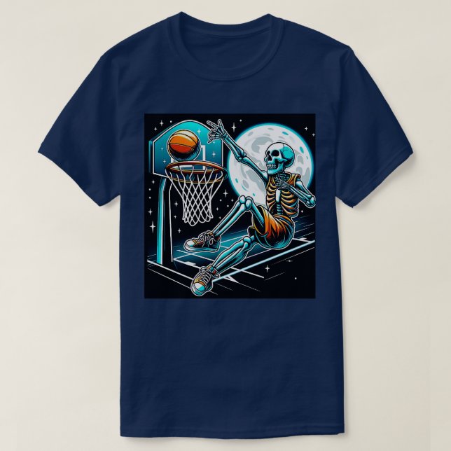 T-shirt Tennis Skeleton Drôle Halloween (Design devant)