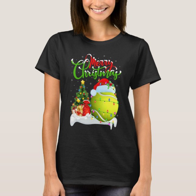 T-shirt Tennis Sports   Xmas Decorations Santa Tennis Chri (Devant)
