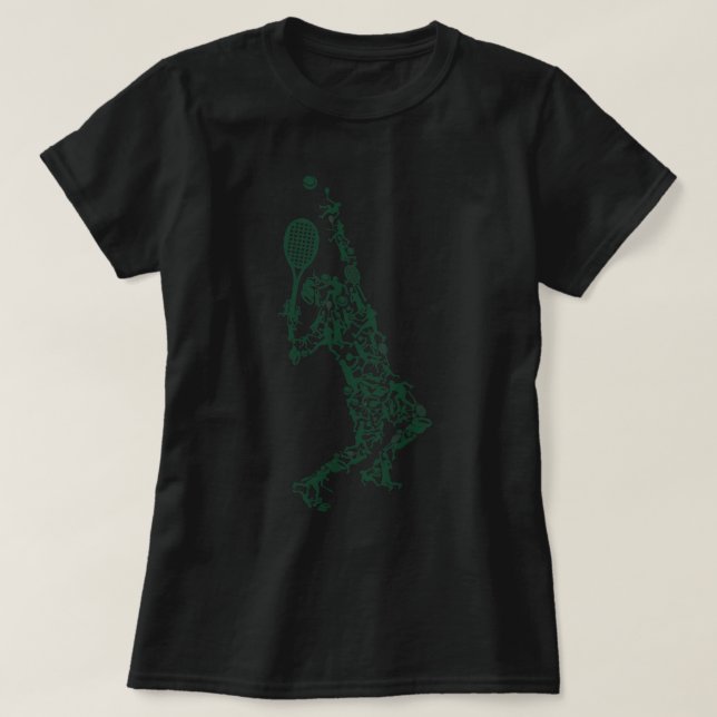 T-shirt Tennis T Shirt Player Positionne Balls Racket dans (Design devant)