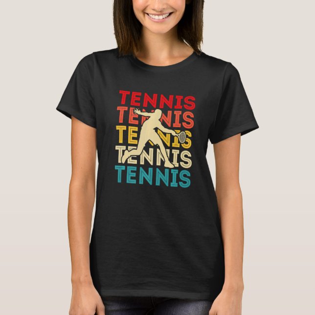 T-shirt Tennis Tennis Tennis Retro Vintage Premium (Devant)