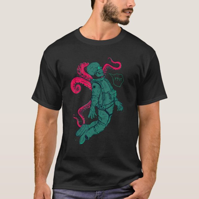 T-shirt Tentacle Octopus De L'Espace Kraken Astronaut Sur  (Devant)