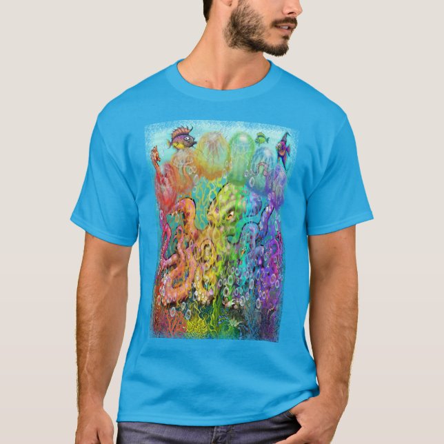 T-shirt Tentacules de méduse pieuvre (Devant)