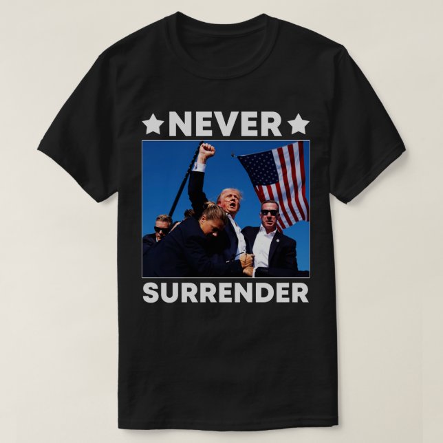 T-shirt Tentative D'Assassinat De Tirage Ne Céder Jamais (Design devant)