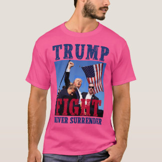 T-shirt Tentative d'assassinat de Trump en 2024 - Ne jamai