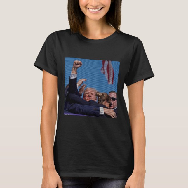 T-shirt Tentative d'assination - Rassemblement de Trump en (Devant)