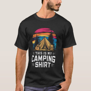 T-shirt Tente d'amant de camping Guitare Cadeau de coucher