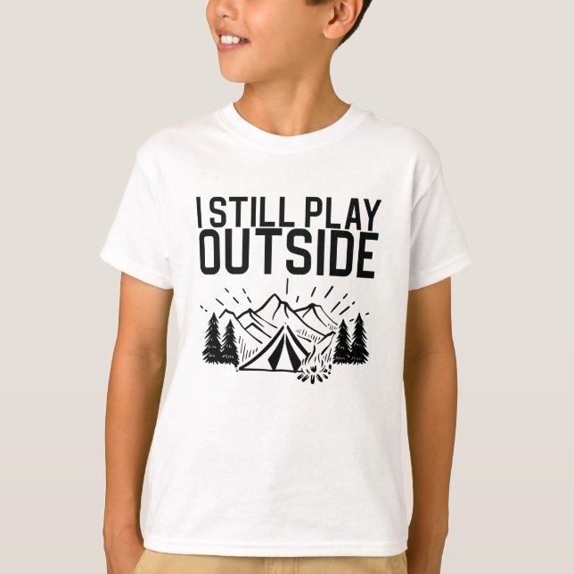 T-shirt Tente de feu de camp de camping (Devant)