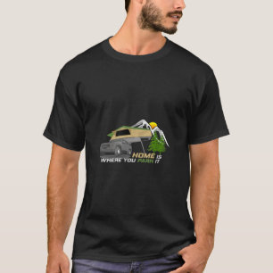 T-shirt Tente extérieure sur le toit Camping La maison est