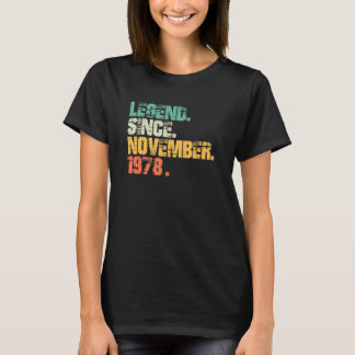 T-shirt Tenue 45 Ans 45e Anniversaire Légende Depuis Nov