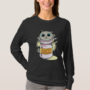T-shirt Tenue D'Antidépresseur De Chat Pour Femme
