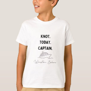 T-shirt Tenue de capitaine de croisière sans nœud aujourd'