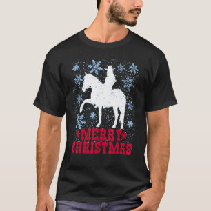 T-shirt Tenue de cheval de Noël pour femmes et filles Cowg