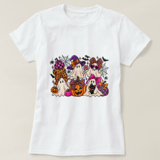 T-shirt Tenue de fantôme effrayant mignon de l'équipe Hall