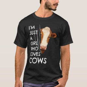 T-shirt Tenue de fille agricultrice de vaches Juste une fi
