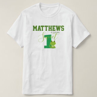 T-shirt tenue de jumelage familiale Frog 1er anniversaire