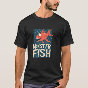 T-shirt Tenue de poisson monstre drôle qui rit