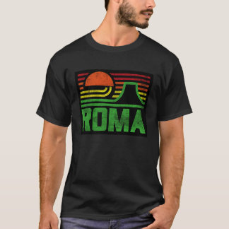 T-shirt Tenue de Rome Italie Rétro Style Roma Illustration