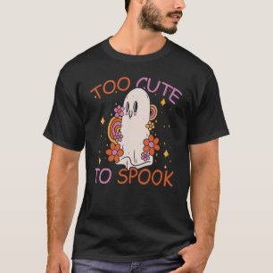 T-shirt Tenue D'Halloween Fantôme Trop Mignonne Pour Parle