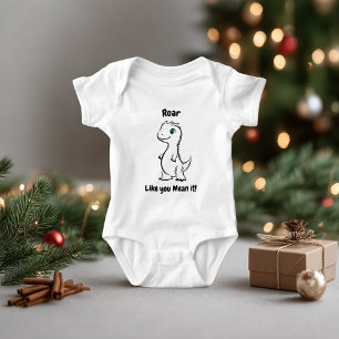 T-shirt Tenue d'illustration ludique de bébé dinosaure mig