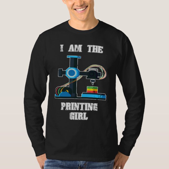 T-shirt Tenue d'imprimante 3D pour fille d'impression 3D (Devant)