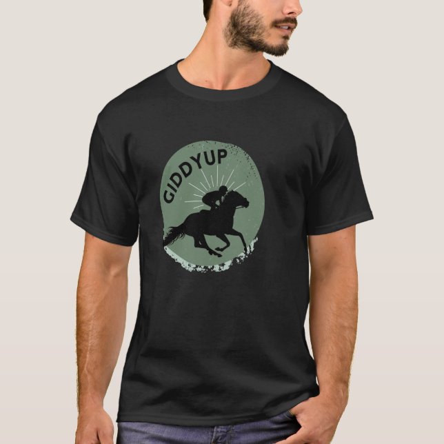 T-shirt Tenue drôle de course de chevaux (Devant)