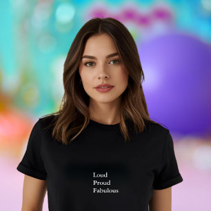 T-shirt tenue esthétique citation Forte fierté fabuleuse