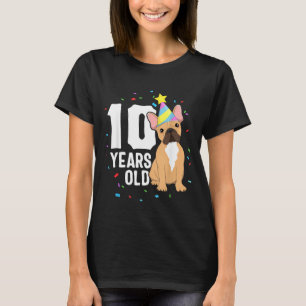 T-shirt Tenues d'anniversaire pour chien bouledogue frança