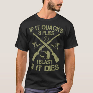 T-shirt tenues de chasse aux canards drôles pour un blac d