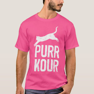 T-shirt Tenues de Parkour Féminin Drôles de Chats qui Saut