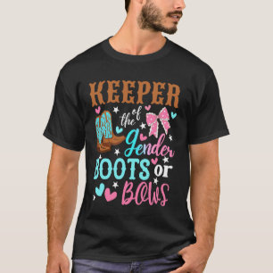 T-shirt Tenues de révélation de genre Boots Or Bows Gender